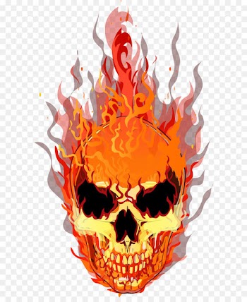 Skull T-shirt Fire Flame - Vector Skull 