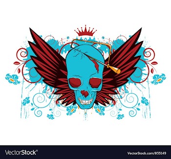 Skull tshirt design vector image