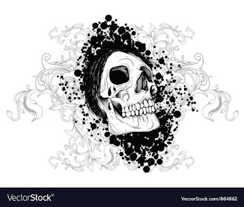 Skull tshirt design vector image