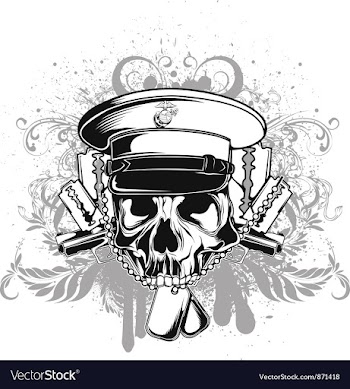 Skull with floral vector image