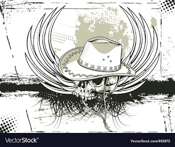 Skull with grunge background vector image