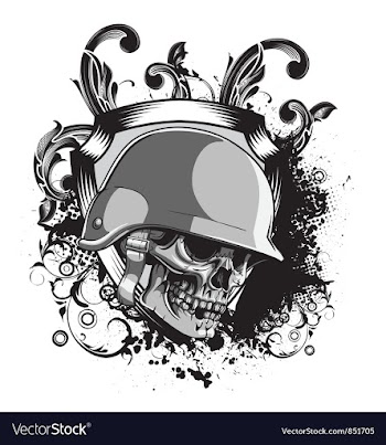 Skull with grunge vector image