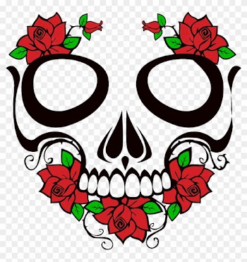 Skull With Roses Vector