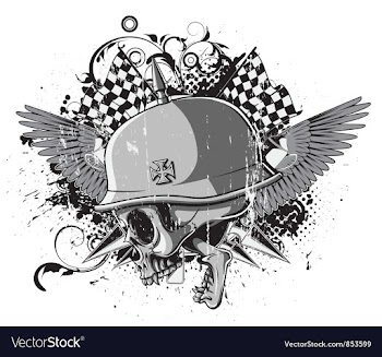 Skull with wings vector image