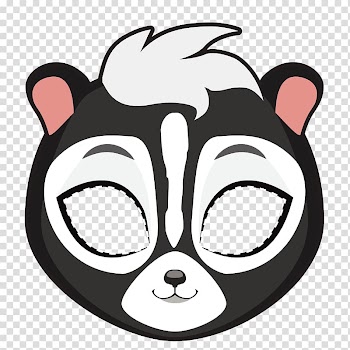 Skunk Mask Illustration, skunk transparent background PNG clipart