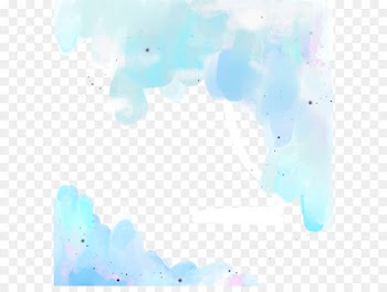 Sky Cloud Text Blue Illustration - Blue border 