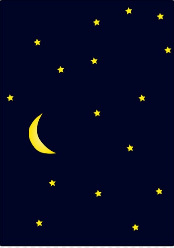 Sky Crescent Star Wallpaper - Night Stars Cliparts 