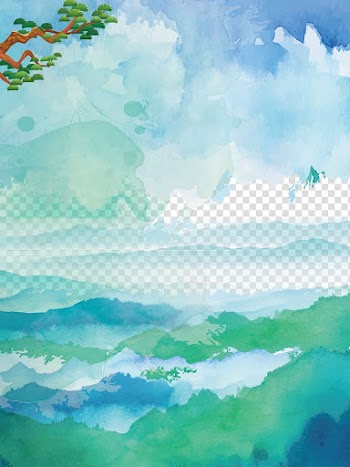 Sky painting, Watercolor painting u6c34u5f69u98a8u666fu756b, Watercolor blue sky clouds sea background transparent background PNG clipart