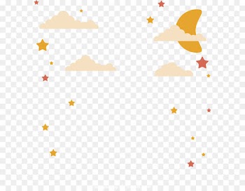 Sky stars moon clouds illustration vector 