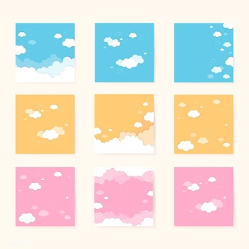 Sky with clouds pattern | Free stock vector - 566132