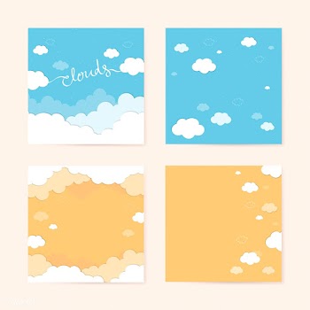 Sky with clouds pattern | Free stock vector - 566141