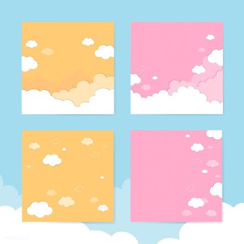 Sky with clouds pattern | Free stock vector - 566168