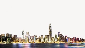 Skyline collage element, Hong Kong | Free PSD - rawpixel