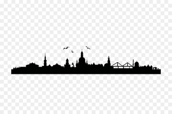 Skyline Dresden Wall decal Bavaria City - Skyline Silhouette ...