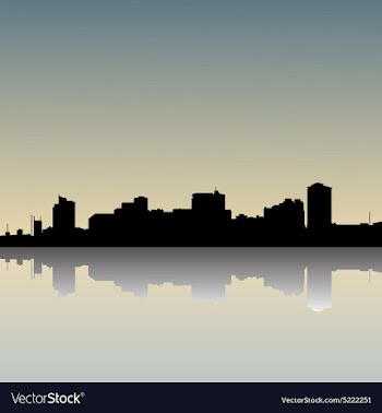 Skyline-dusk vector image