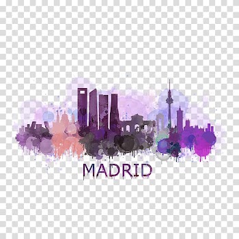 Skyline Watercolor painting Art e-fishnet Cityscape, watercolor skyline transparent background PNG clipart