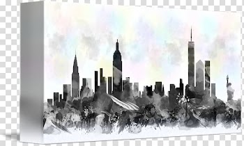 Skyline Watercolor Watercolor painting Art, watercolor skyline transparent background PNG clipart