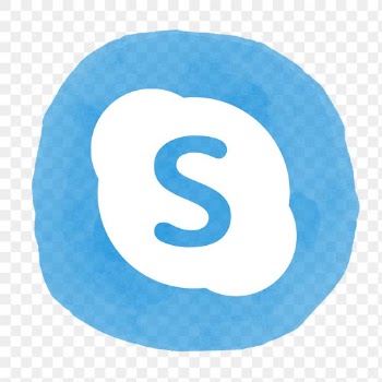 Skype app icon png with a watercolor graphic… | Free stock illustration | High Resolution graphic