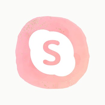 Skype app icon vector with a watercolor… | Free stock illustration | High Resolution graphic