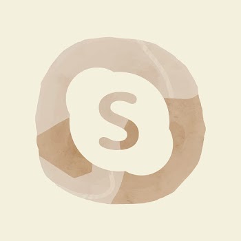 Skype app icon vector with a watercolor… | Free stock illustration | High Resolution graphic