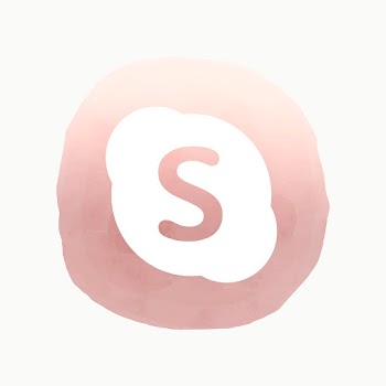 Skype app icon vector with a watercolor… | Free stock illustration | High Resolution graphic