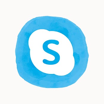 Skype app icon with a watercolor graphic… | Free stock illustration | High Resolution graphic