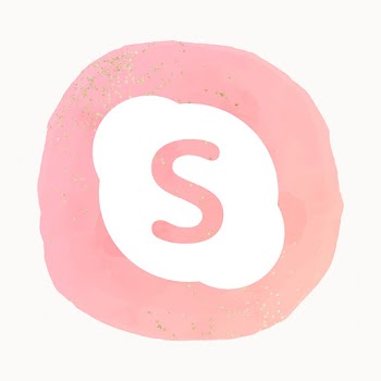 Skype app icon with a watercolor graphic… | Free stock illustration | High Resolution graphic