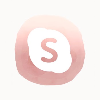 Skype app icon with a watercolor graphic… | Free stock illustration | High Resolution graphic