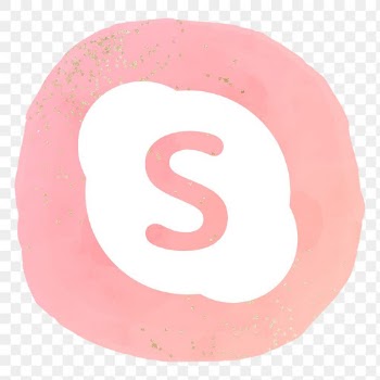 Skype app png icon  with a watercolor graphic… | Free stock illustration | High Resolution graphic