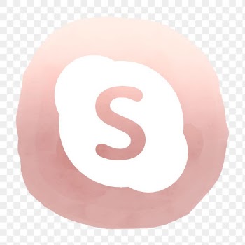 Skype app png icon  with a watercolor graphic… | Free stock illustration | High Resolution graphic