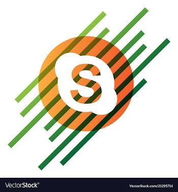 Skype geometric polygonal icons bizarre mosaic vector image