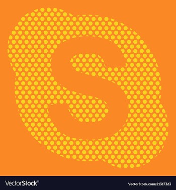 Skype geometric polygonal icons bizarre mosaic vector image