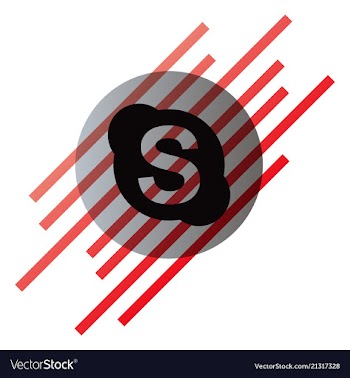 Skype geometric polygonal icons bizarre mosaic vector image