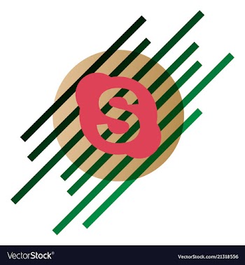 Skype geometric polygonal icons bizarre mosaic vector image