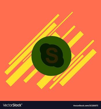 Skype geometric polygonal icons bizarre mosaic vector image