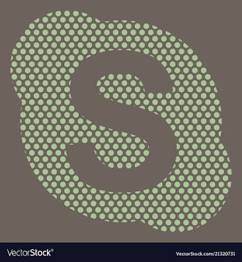 Skype geometric polygonal icons bizarre mosaic vector image