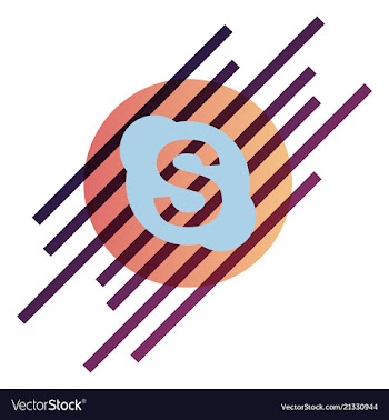 Skype geometric polygonal icons bizarre mosaic vector image