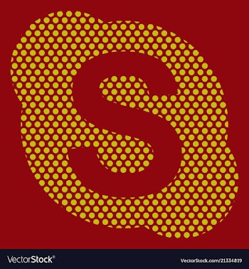 Skype geometric polygonal icons bizarre mosaic vector image