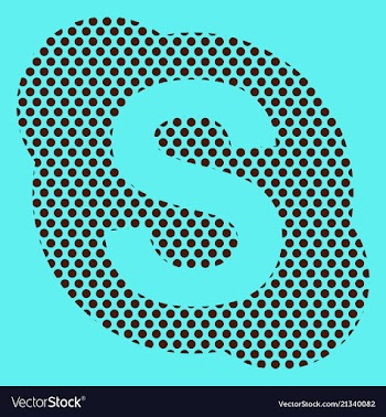 Skype geometric polygonal icons bizarre mosaic vector image
