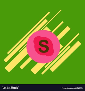 Skype geometric polygonal icons bizarre mosaic vector image