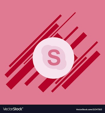 Skype geometric polygonal icons bizarre mosaic vector image