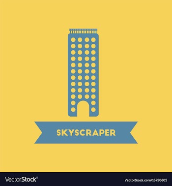 Skyscraper building high rise building tower vector image