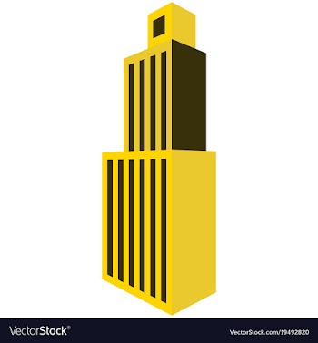 Skyscraper icon flat of skyscraper icon logo vector image