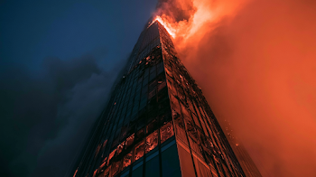 Skyscraper Inferno: A Dramatic Urban Disaster