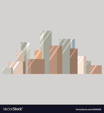 Skyscrapers buildings isolated tower office city vector image