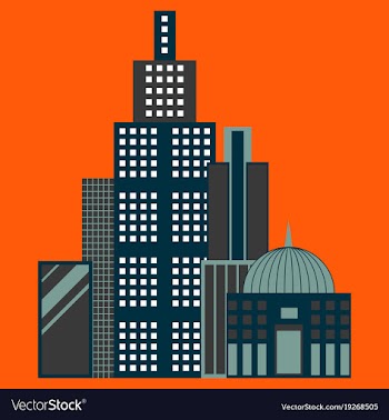 Skyscrapers buildings isolated tower office city vector image