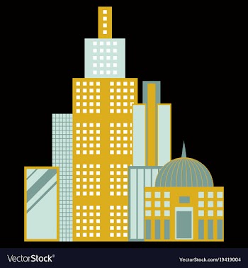 Skyscrapers buildings isolated tower office city vector image