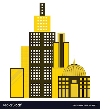 Skyscrapers buildings isolated tower office city vector image