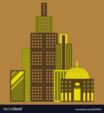 Skyscrapers buildings isolated tower office city vector image