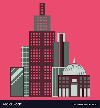 Skyscrapers buildings isolated tower office city vector image